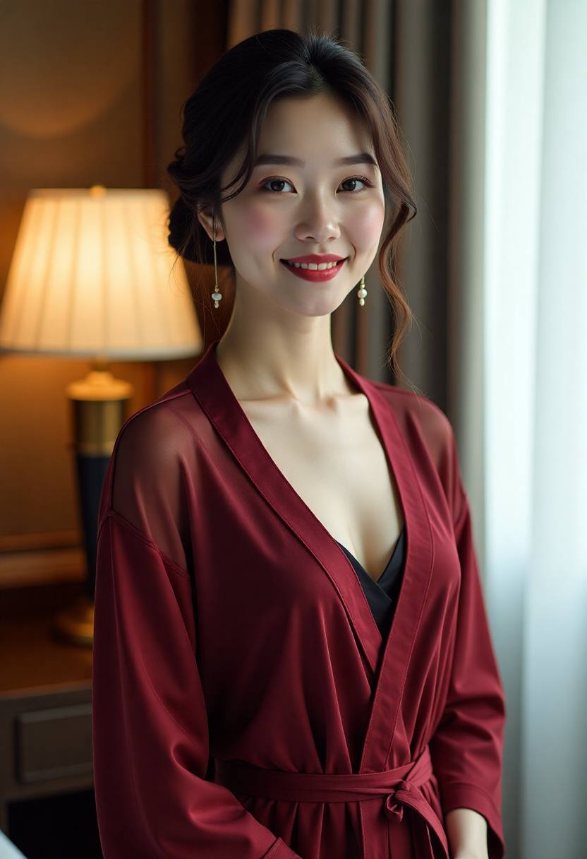 兔子在木屋旁探索